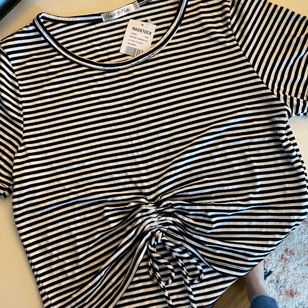 Striped Synched Crop Top